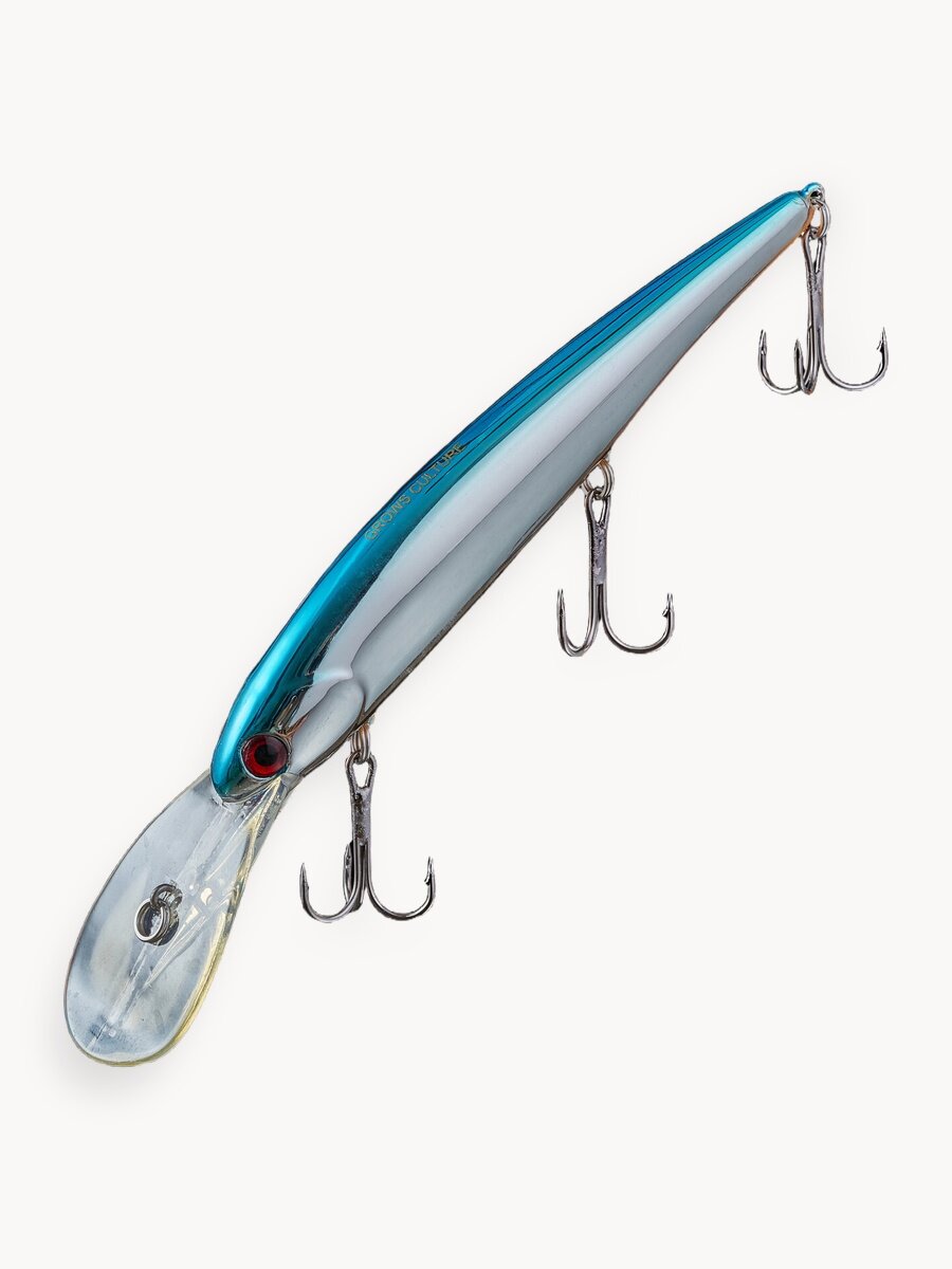 Воблер шумовой Бандит Минноу на щуку судака 12 см, 20 гр до 8 метров / цвет UV02 / для троллинга и спиннинга