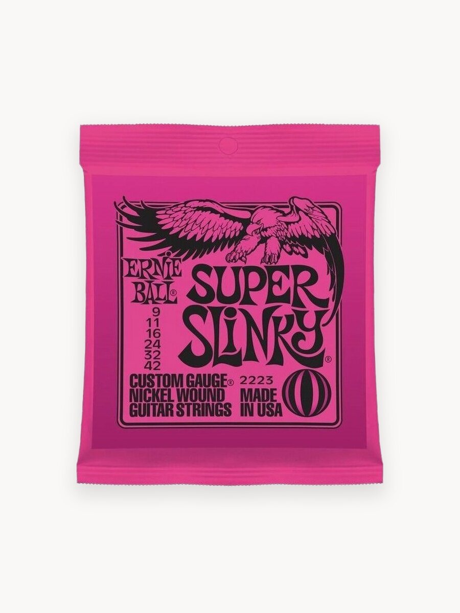 Струны для электрогитары Ernie Ball 2223 Nickel Wound Super Slinky (9-11-16-24w-32-42)