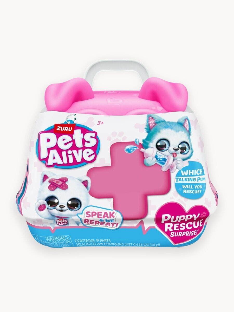 Интерактивная игрушка ZURU PETS ALIVE Puppy Rescue / Вылечи щенка, игрушки для девочек, 9540