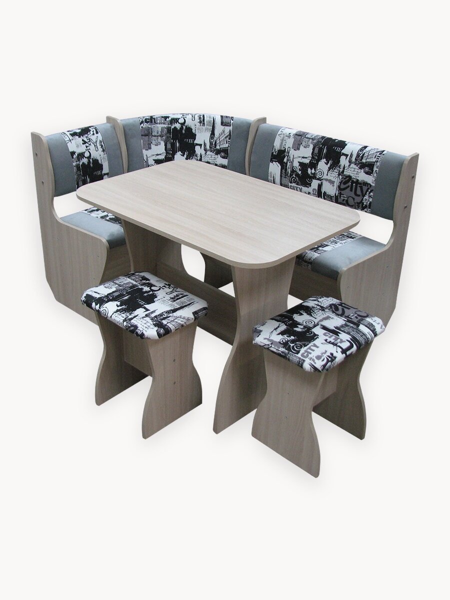 Кухонный уголок Аленка 5 лдсп Ясень шимо светлый Сити/Форест09