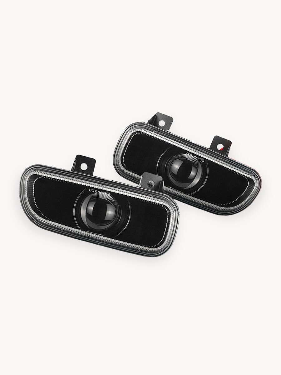 Противотуманные фары Led линзы для KAMAZ, лед фары ПТФ с креплениями, 2 шт