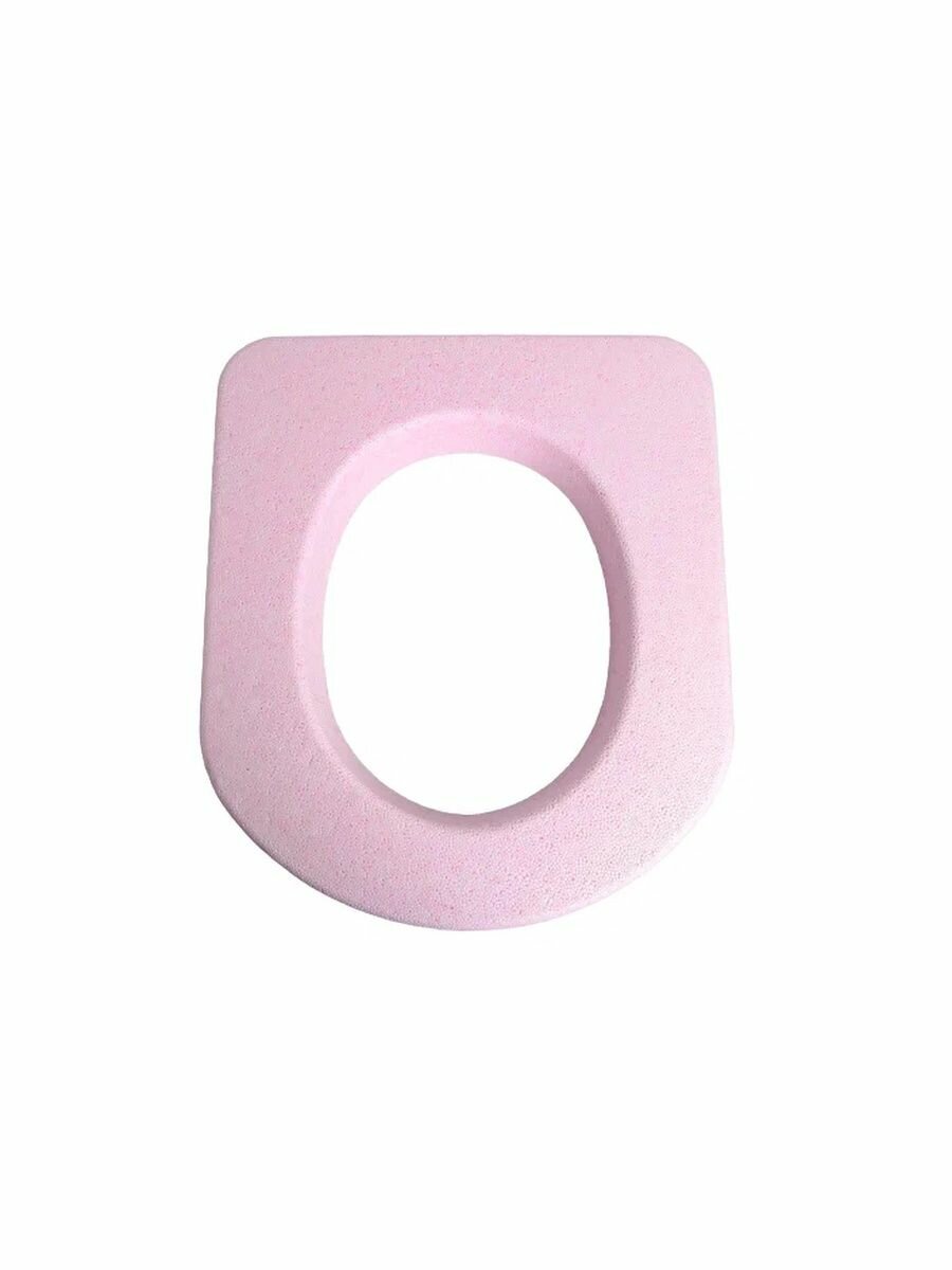 Сиденье для унитаза пенопласт для дачного туалета розовый - фотография № 2