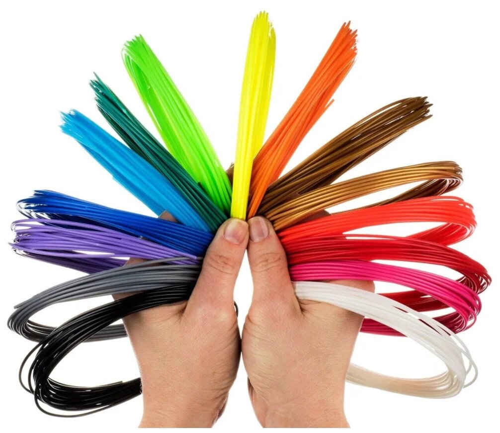 Пластик для 3Д ручки ABS 10 мотков по 10 метров набор 100 метров картридж для 3D ручки Различных цветов