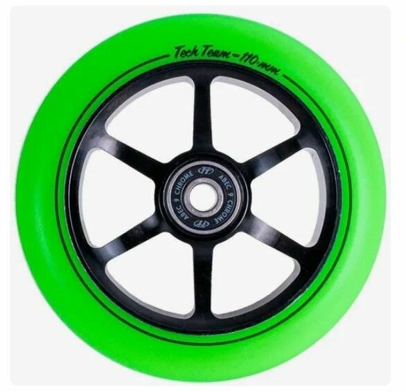 Колесо для самоката X-Treme 110*24мм, 6ST, green