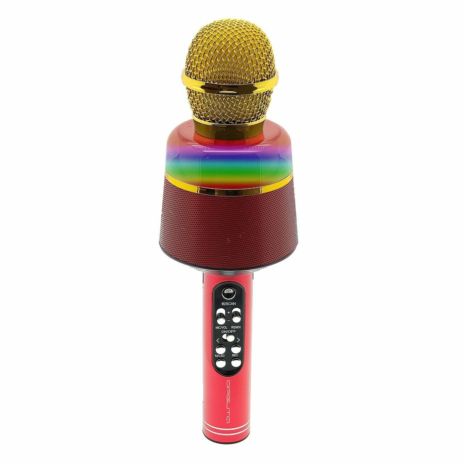 Орбита OT-ERM10 Красный RGB микрофон (Bluetooth динамики USB)