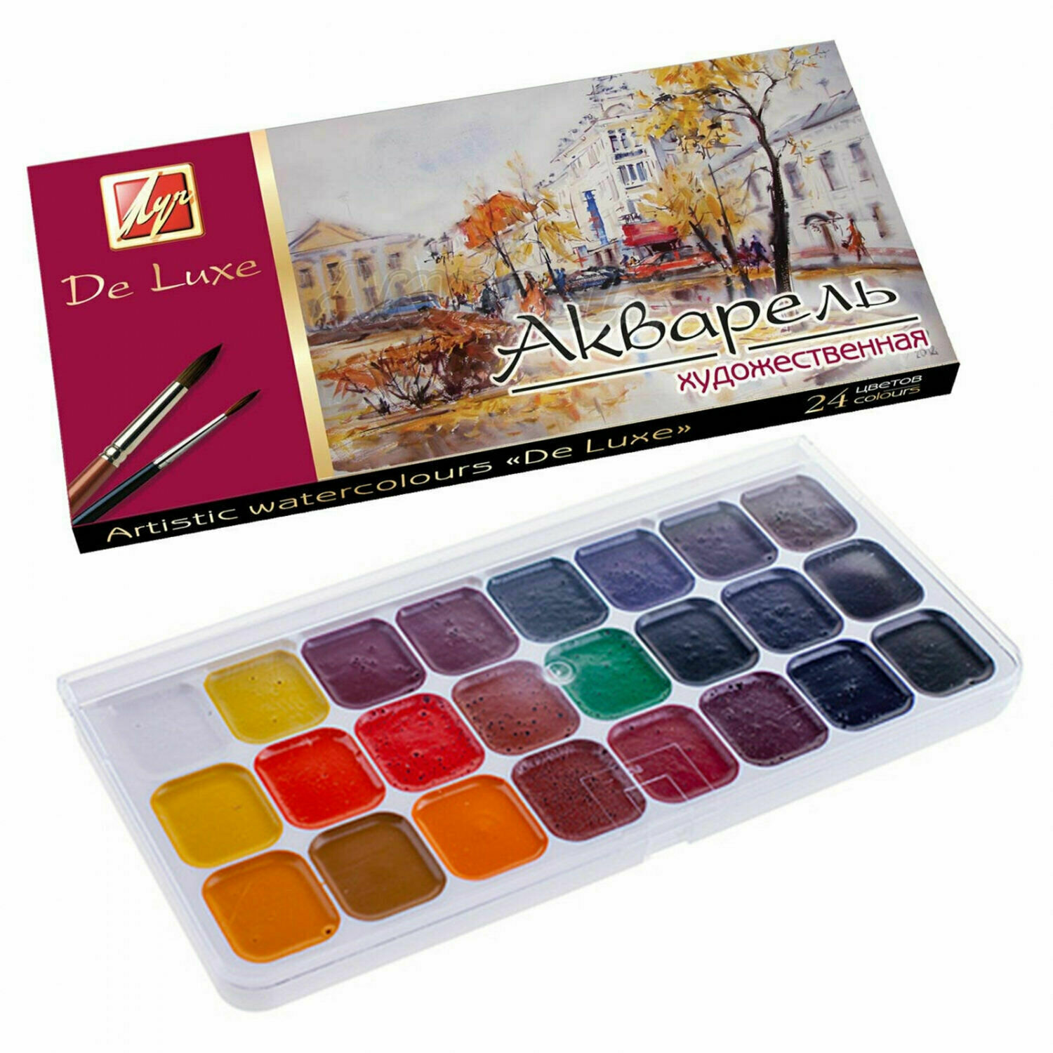 Акварель Люкс 24 цвета без кисти