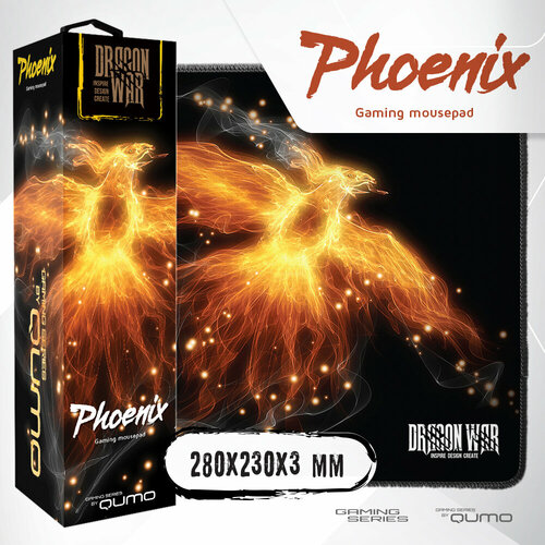 Игровой коврик для мыши Qumo Phoenix, 280*230*3 мм