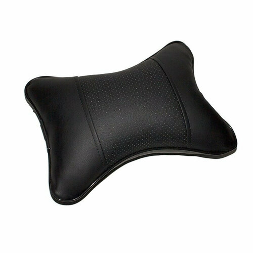 Подушка - подголовник эко-кожа CarFashion черный/черный/черный 1шт. 41081