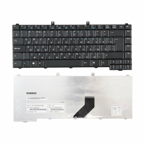 Клавиатура для ноутбука Acer Aspire 3100, 3102, 3650, 3690, 5100 черная клавиатура для acer aspire 5100 5630 5510 5610 5110 nsk h320r mp 04653su 6981