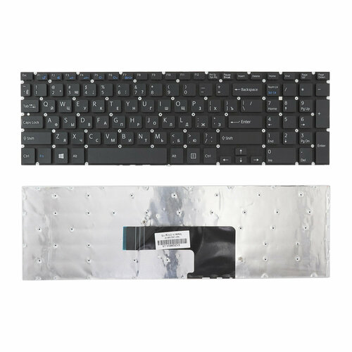 Клавиатура для ноутбука Sony SVF15 черная без рамки клавиатура для ноутбука sony svf15 svf152 svf1521e1rb ru3 svf1521j1rb ru3 p n 149240561ru 9z naebq 00r nsk sn0bq