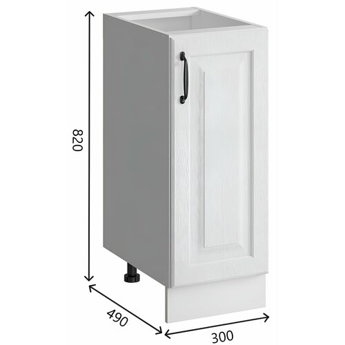 Шкаф кухонный напольный 30 см без столешницы, МДФ Белая текстура