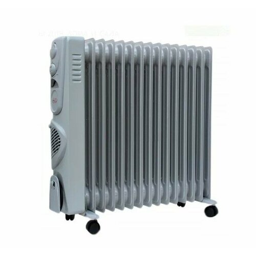 Обогреватель масляный Умница ОМВ-15с-34кВ с вентилятором серый цвет 1210000₽