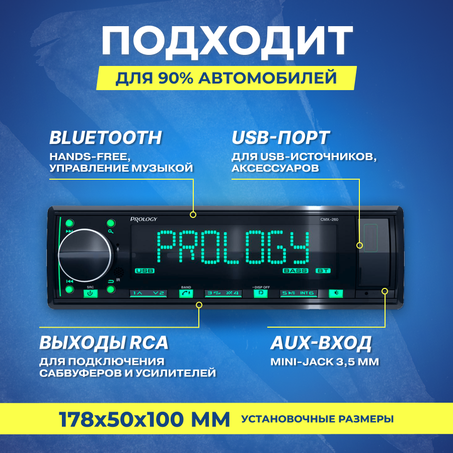 Бездисковая автомагнитола Prology - фото №2