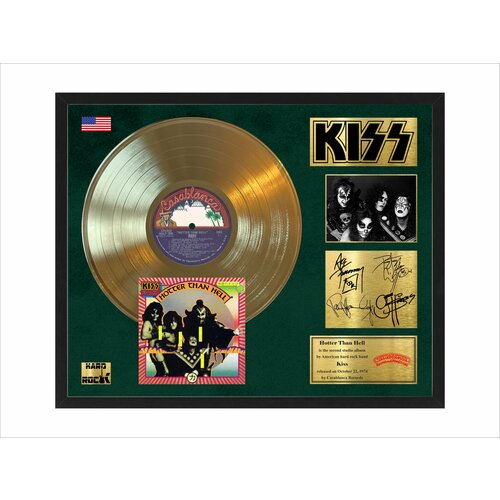 Kiss Hotter than hell позолоченный винил в рамке universal music kiss hotter than hell lp