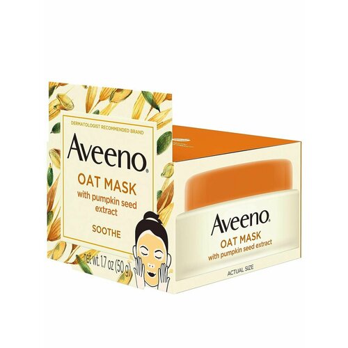 AVEENO, Овсяная маска успокаивающая, без парабенов и фталатов, 50 мл