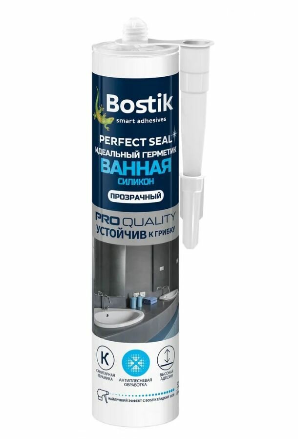 Герметик силиконовый для ванной Bostik Perfect Seal прозрачный 280 мл