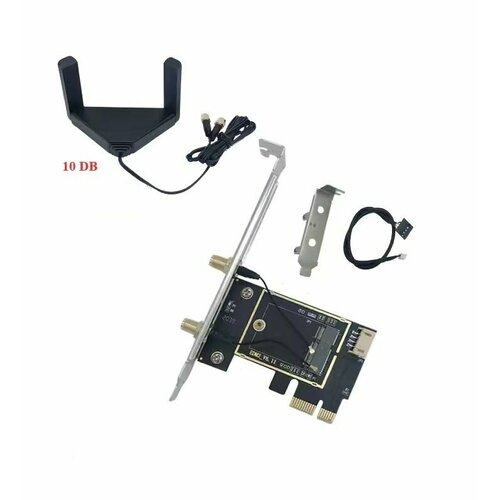 Переходник M.2 to PCIE для Wi-Fi адаптера с антеннами