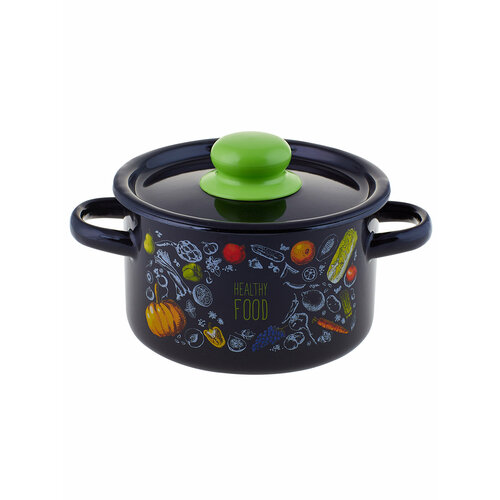 Эмалированная кастрюля с крышкой 15 л 1174₽