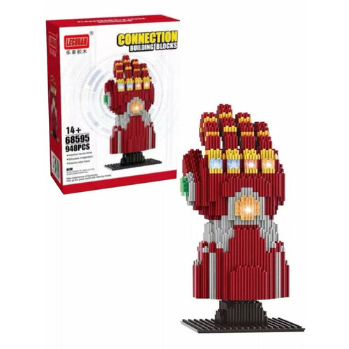 Конструктор Перчатка Железного Человека / Iron Man / 948 деталей / детская