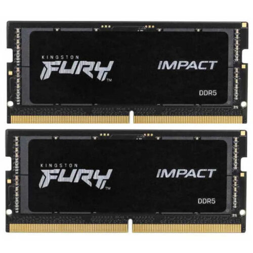 Оперативная память SO-DIMM Kingston DDR5 64Gb (2x32Gb) 4800Mhz PC-38400 FURY Impact CL38 1.1V (KF548S38IBK2-64)