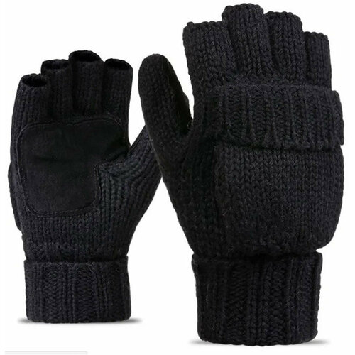 фото Митенки skully clothing company для мужчин, размер onesize, черный
