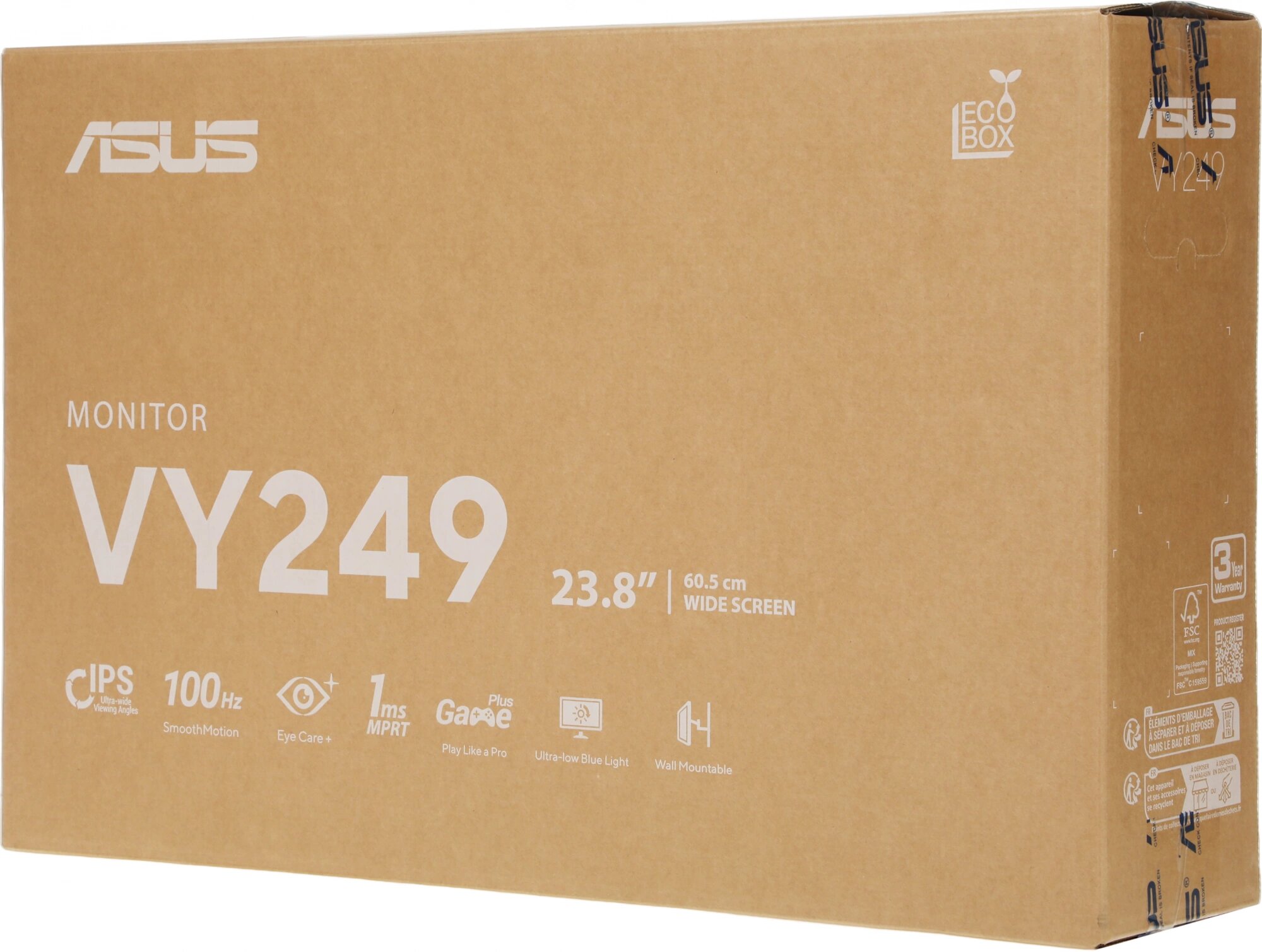 Монитор 23,8" ASUS черный IPS LED 1ms 16:9 HDMI матовая 250cd 178гр/178гр 1920x1080 100Hz FHD - фото №10