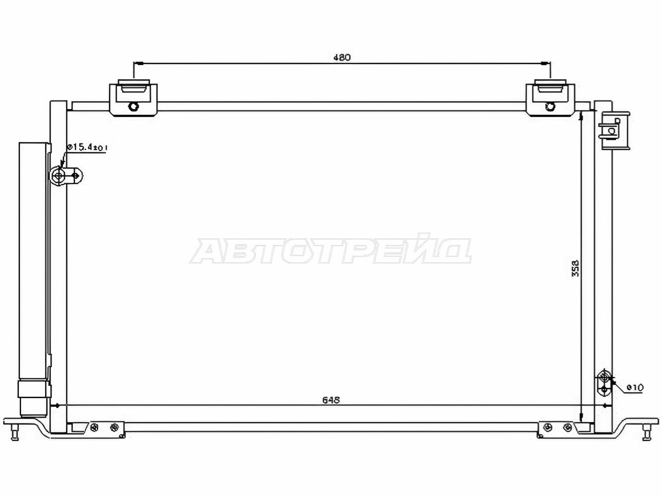 Радиатор кондиционера для Тойота Авенсис арт STTY253940 SAT