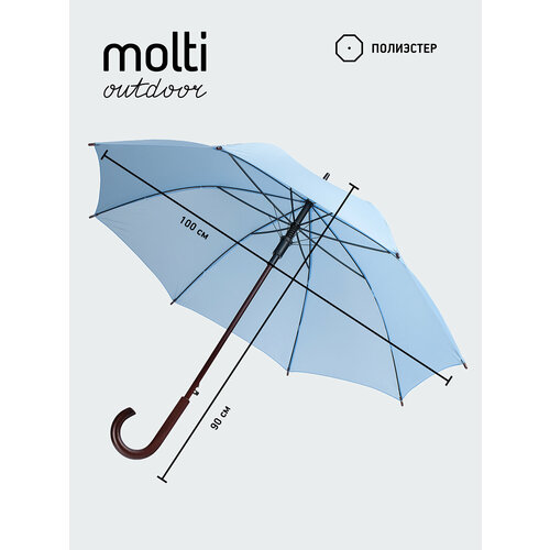 фото Зонт-трость molti, голубой,