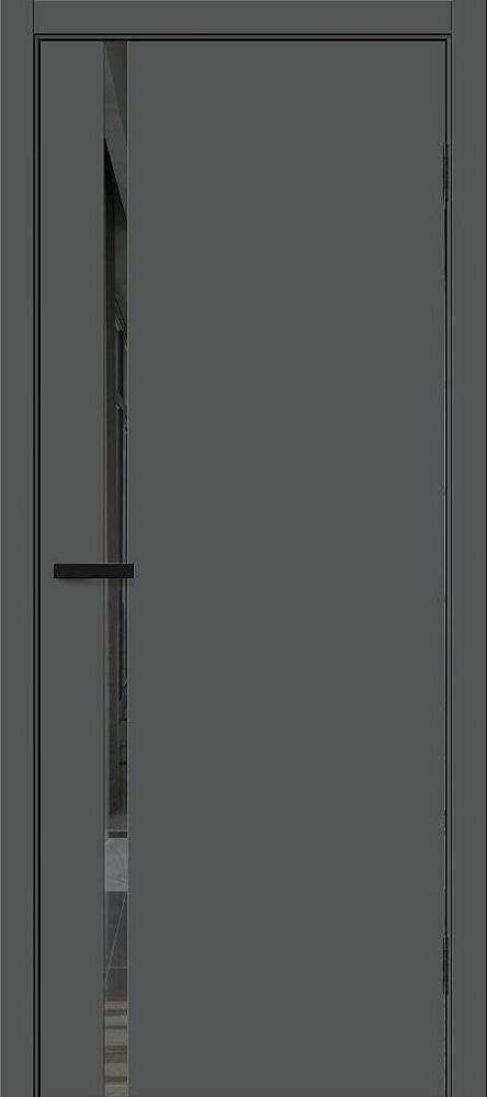Межкомнатная Дверь ПЭТ Bravo Браво-0.40 П Stormy Silk / Mirox Grey 900х2000мм (полотно 1шт коробка наличник 5шт) / Браво