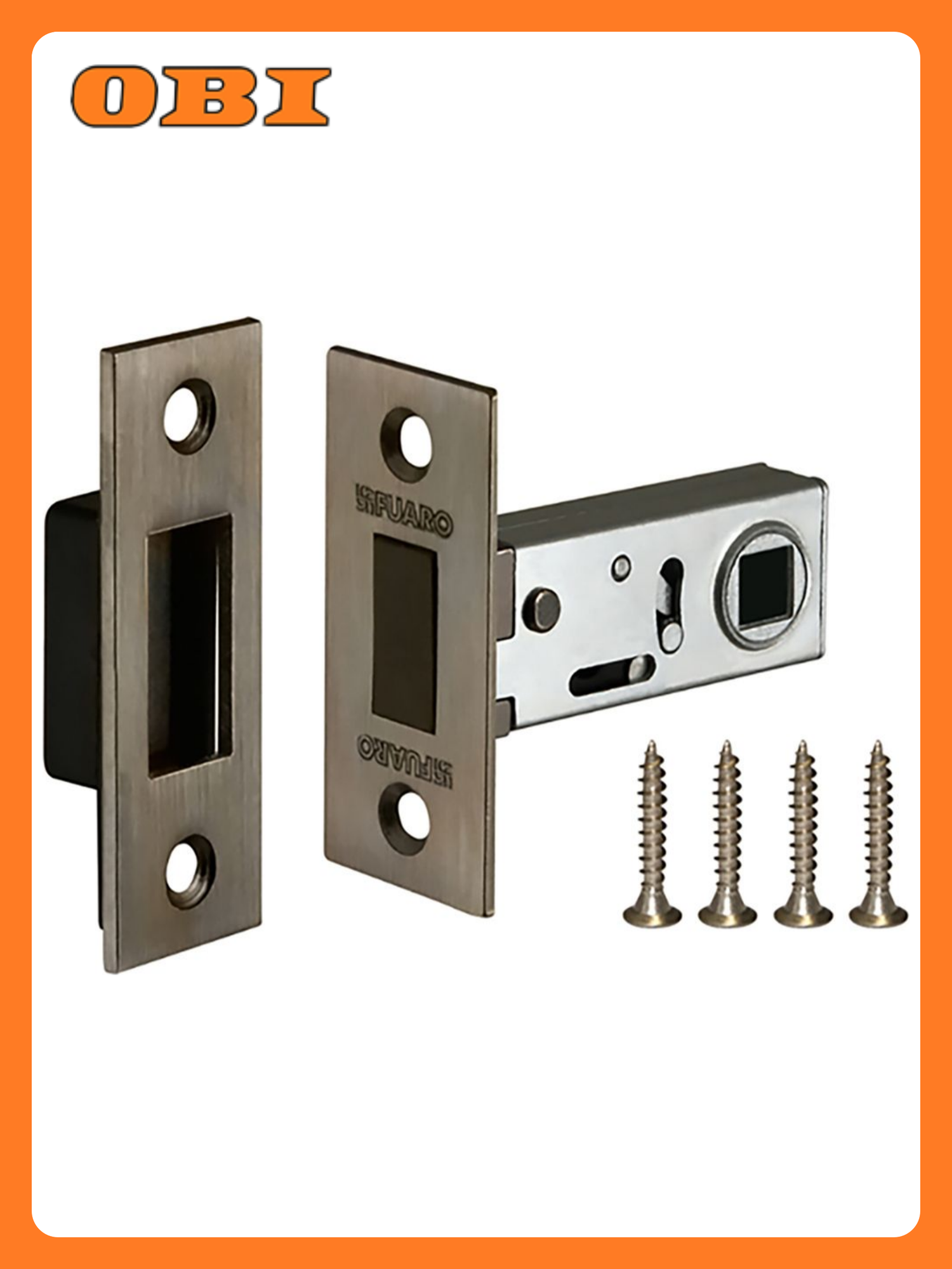 Защелка врезная Fuaro MAGNET M12-50-25 AB бронза