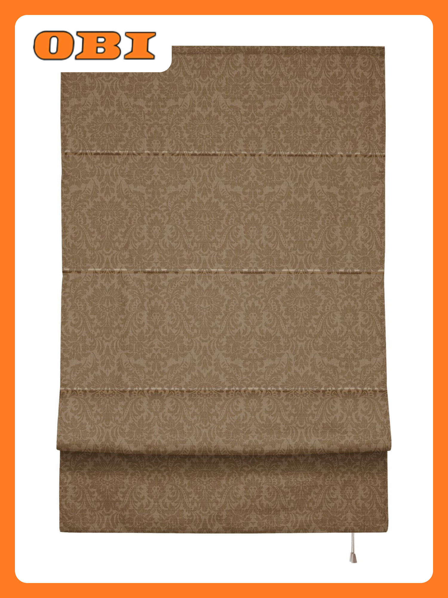 Римская штора Эскар Эмоджи  ткань  100х175см  коричневый  цепочный механизм  с рисунком  монтаж без сверления