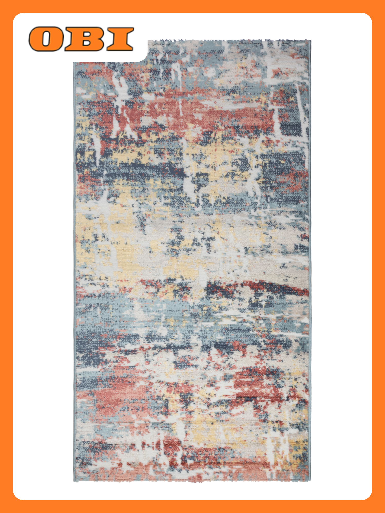 Ковер VENZA 08x15 м высота ворса 10 мм абстрактный дизайн синий/розовый