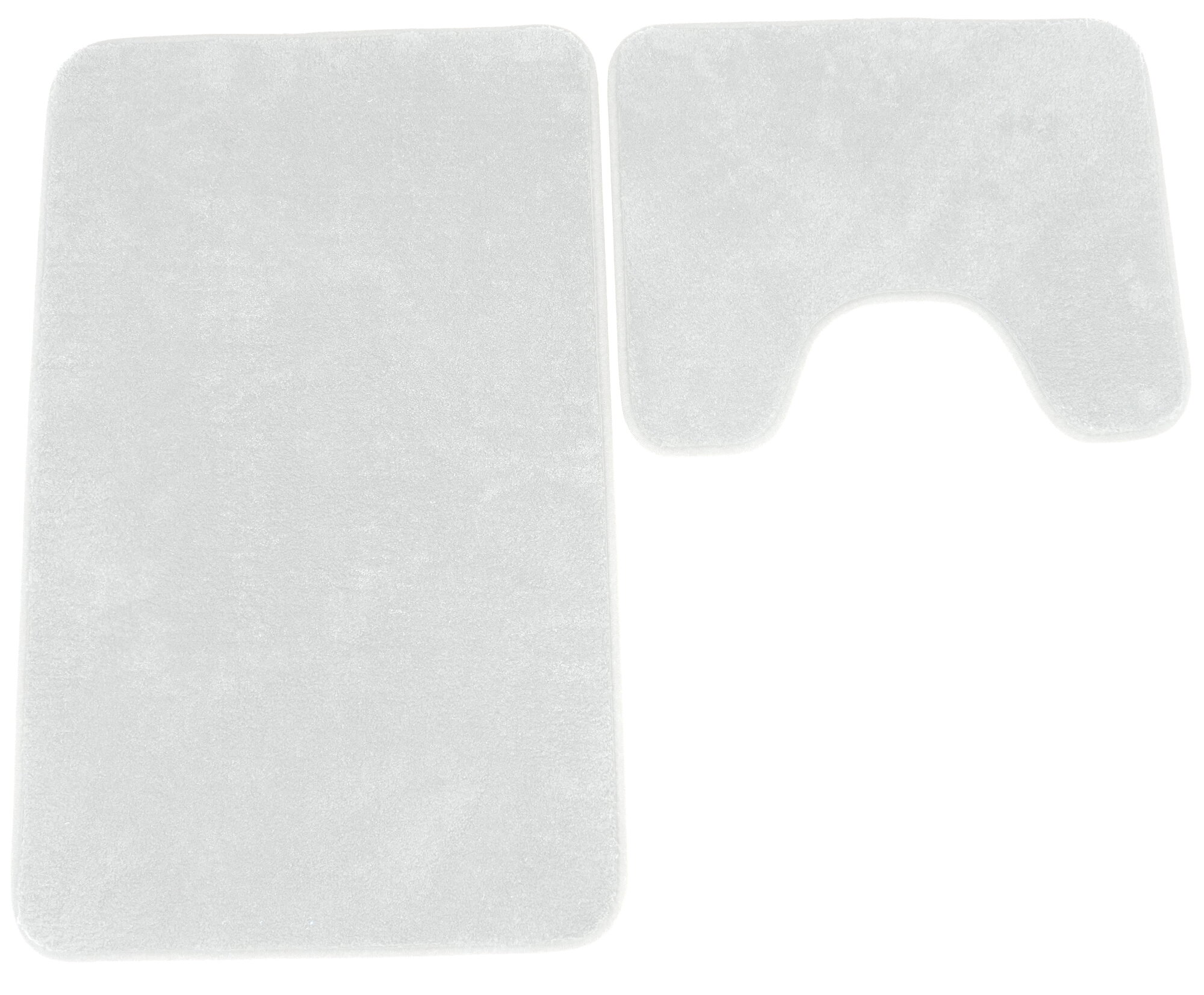 Коврики для ванной 50 см х 80 см 40 см х 50 см светло - серый 2 шт микрофибра. Комплект для ванной и туалета