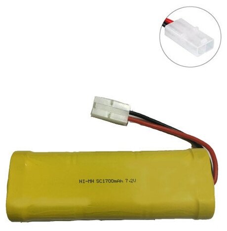 Аккумулятор NI-Mh 7.2V 1700MAH для танка HENG LONG (разъем TAMIYA)