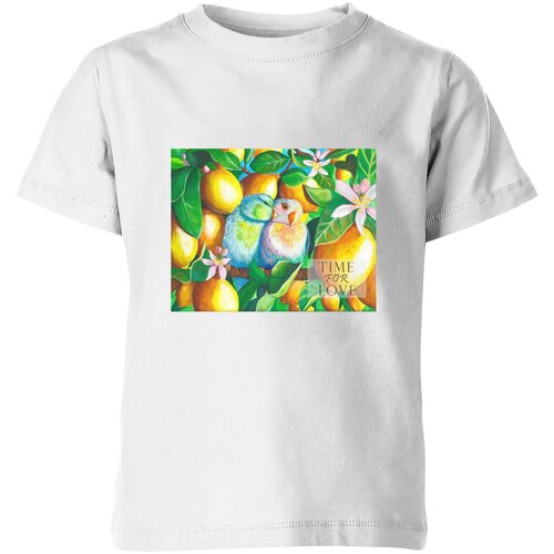 Футболка Us Basic, размер 6, белый детская футболка попугаи в лимонах время для любви 104 красный