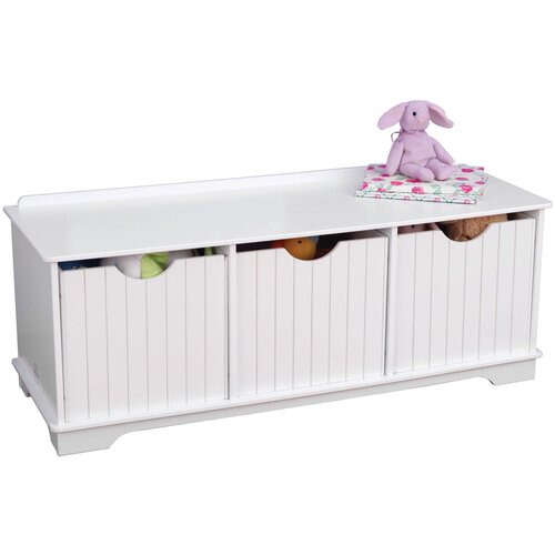 Стеллаж KidKraft Nantucket 96х37х39 см, 96х37х39 см, белый, 3 контейнера