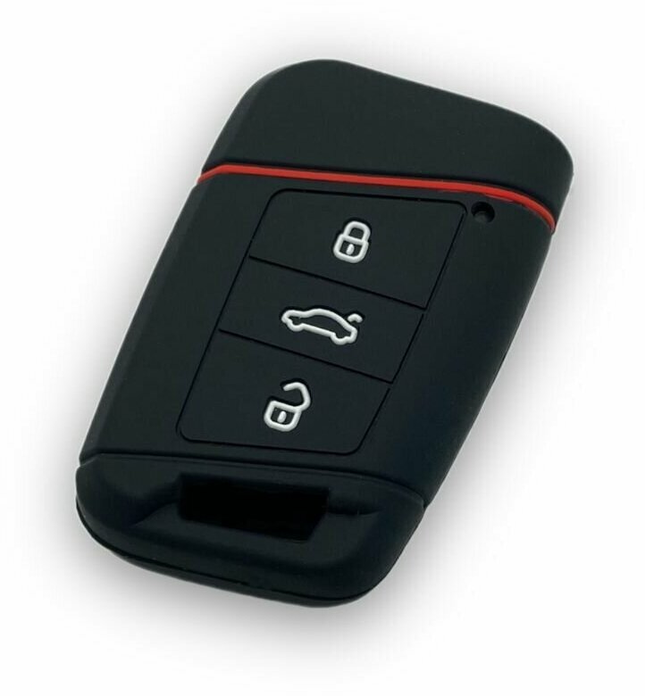 Чехол силиконовый MejiCar для ключа Skoda / Volkswagren 2014 - н в Черный