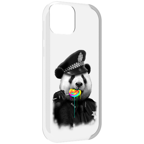 Чехол MyPads Панда полиция для UleFone Note 6 / Note 6T / Note 6P задняя-панель-накладка-бампер