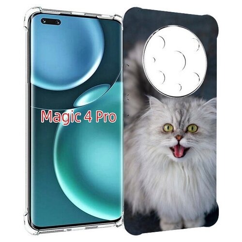 Чехол MyPads порода кошки британская длинная для Honor Magic4 Pro / Magic4 Ultimate задняя-панель-накладка-бампер