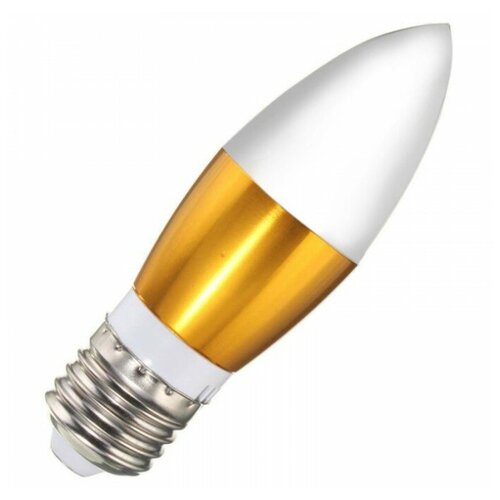 фото Лампа светодиодная свеча прямая матовая e27, 9вт,теплый белый, 220в.комплект из 5 штук clever-light
