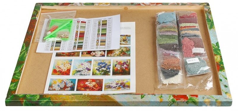 Картина мозаикой Белоснежка Осенний парк, скамейка, двое, 40x50 см - фото №19