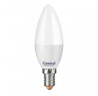 Светодиодная LED лампа General свеча C37 E14 15W 2700K 2K 35х105 пластик/алюм GLDEN-CF-15-230-E14-2700 661095