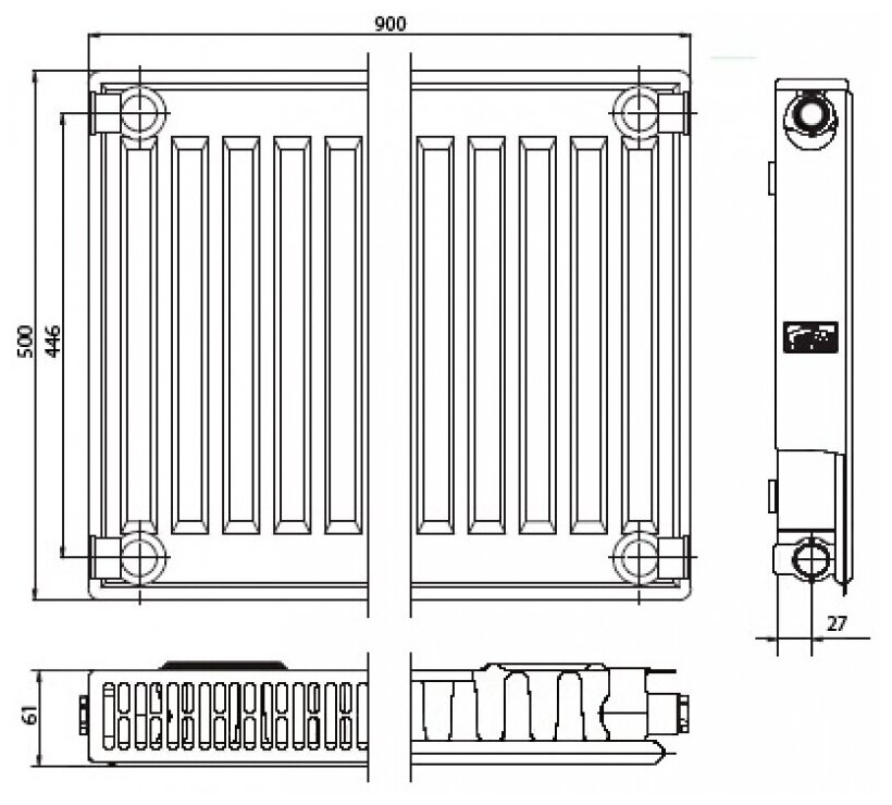 Радиатор стальной панельный KERMI Profil-K FK0 11/500/900 - фотография № 8