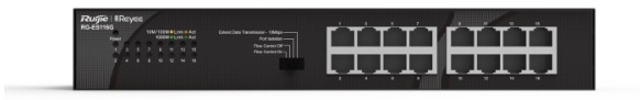 Коммутатор Reyee 16-Port 10/100/1000 Mbps Desktop SwitchPORT:16 10/100/1000 Mbps RJ45 PortsDesktop Steel Case (RG-ES116G) Ruijie - фото №5