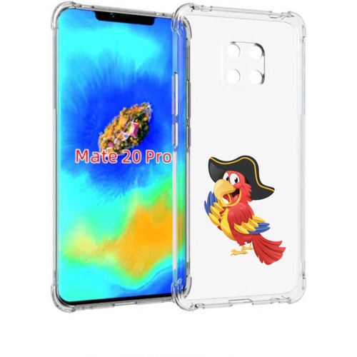 Чехол задняя панель накладка бампер MyPads попугай-пират для Huawei Mate 20 Pro/Mate 20 RS 6.39