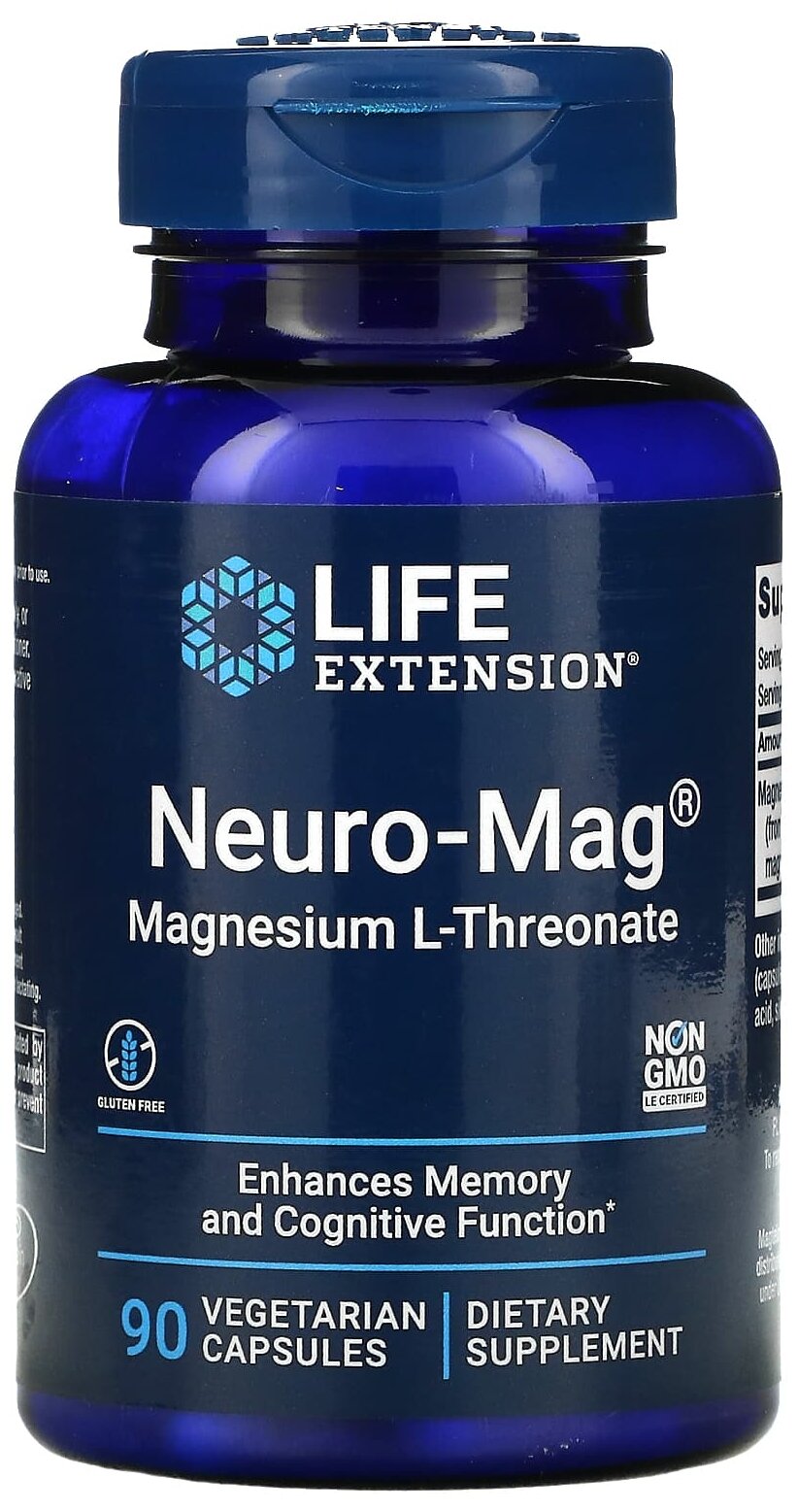 Капсулы Life Extension Neuro-Mag Magnesium L-Threonate