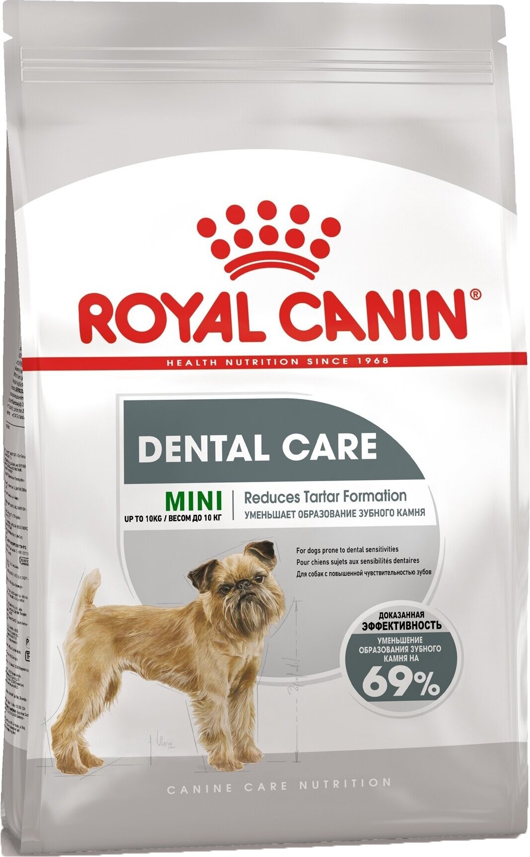 Royal Canin Mini Dental Care корм для собак мелких пород с повышенной чувствительностью зубов Курица, 1 кг.