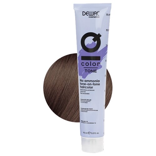 dewal cosmetics краситель перманентный iq color 5 1 light ash brunette 90 мл Dewal Cosmetics Краситель полуперманентный IQ COLOR TONE, 5 Light brunette