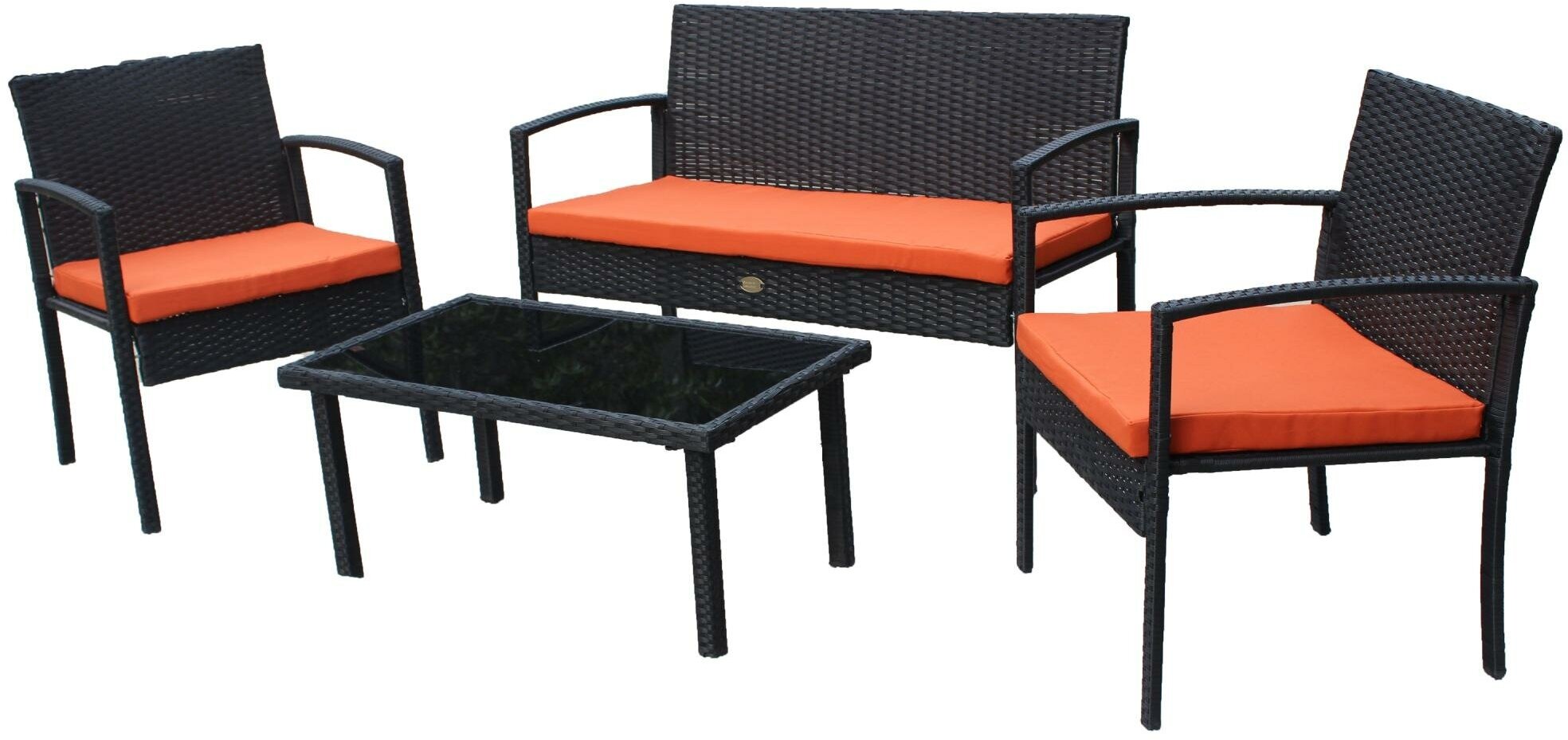 Набор мебели Бостон арт.SFS002 черный, оранжевый "Garden story" - фотография № 1
