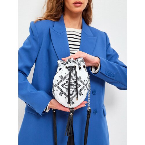 фото Женская сумка-кисет curanni на плечо с принтом скиалле